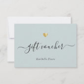 Geschenkgutschein für moderne Script-Gold-Logos (Vorderseite)