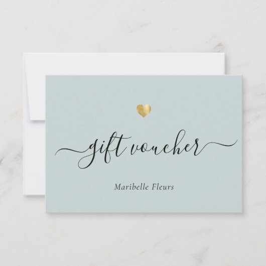 Geschenkgutschein für moderne Script-Gold-Logos (Vorderseite)