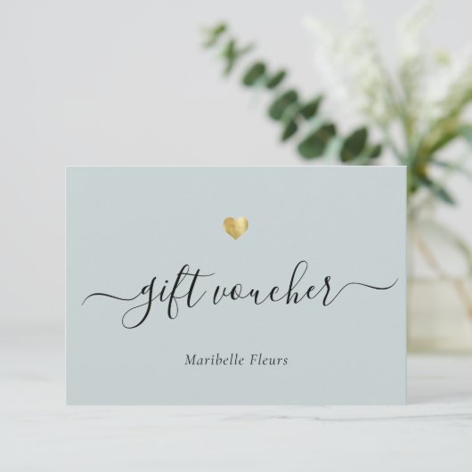Geschenkgutschein für moderne Script-Gold-Logos (Stehend Vorderseite)