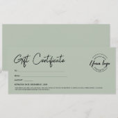 Geschenkgutschein für moderne Skripte mit benutzer Einladung (Vorne/Hinten)