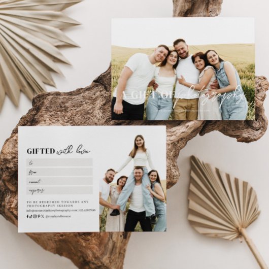 Geschenkgutschein für moderne Skriptfotografie