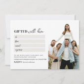 Geschenkgutschein für moderne Skriptfotografie (Rückseite)