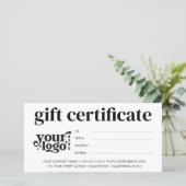 Geschenkgutschein für moderne Unternehmen mit benu (Stehend Vorderseite)