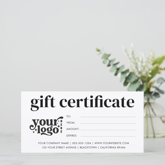 Geschenkgutschein für moderne Unternehmen mit benu (Stehend Vorderseite)