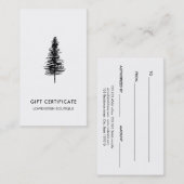 Geschenkgutschein für moderne Weihnachtsbaume Rabattkarte (Vorne/Hinten)