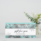 Geschenkgutschein für moderne Winterschnee (Stehend Vorderseite)