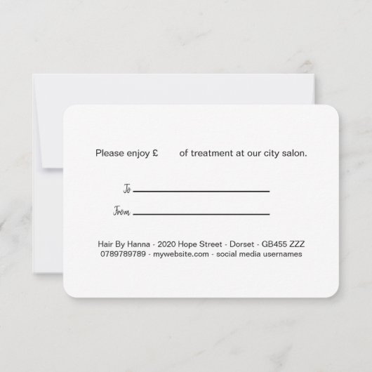 Geschenkgutschein für Mohnblumen (Rückseite)