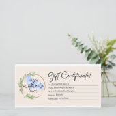 Geschenkgutschein für Mutter am Muttertag (Stehend Vorderseite)