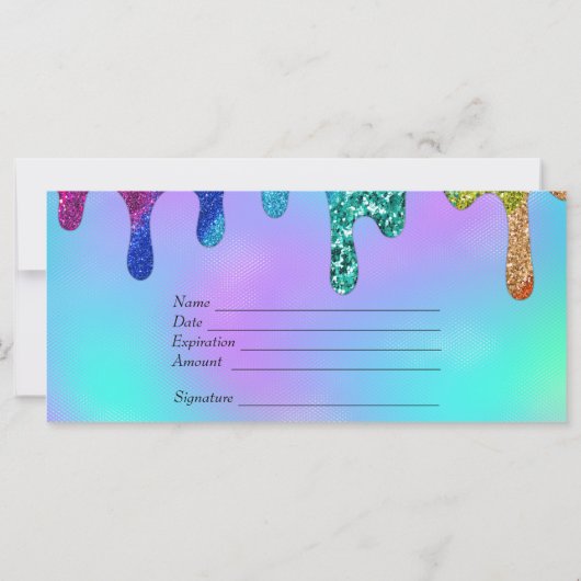 Geschenkgutschein für Nageldesign Studio (Rückseite)