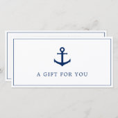 Geschenkgutschein für Navy Blue Anchor (Vorne/Hinten)