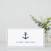 Geschenkgutschein für Navy Blue Anchor (Stehend Vorderseite)