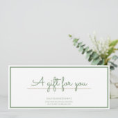 Geschenkgutschein für neutrales Weiß-Logo (Stehend Vorderseite)