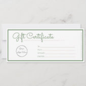 Geschenkgutschein für neutrales Weiß-Logo (Rückseite)