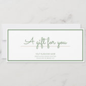 Geschenkgutschein für neutrales Weiß-Logo (Vorderseite)