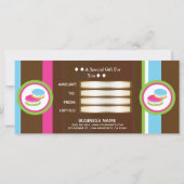 Geschenkgutschein für niedliche Bäckerei Macaroons (Rückseite)