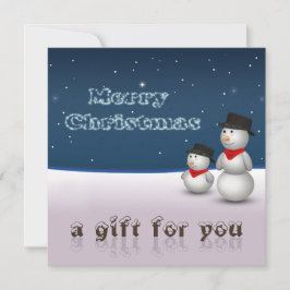 Geschenkgutschein für niedliche Snowmen