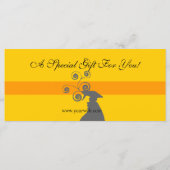 Geschenkgutschein für niedliche Spritzflaschen (Rückseite)