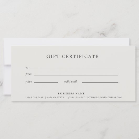 Geschenkgutschein für Orchideen (Rückseite)