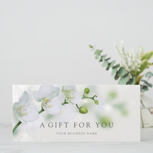Geschenkgutschein für Orchideen (Stehend Vorderseite)