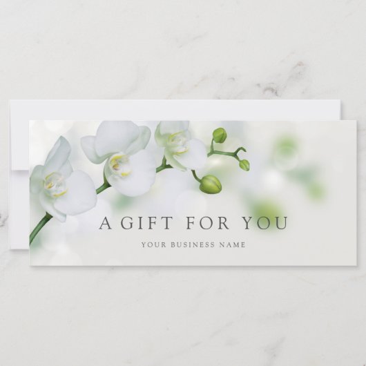 Geschenkgutschein für Orchideen (Vorderseite)