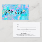 Geschenkgutschein für Pastellblau-Optik Visitenkarte (Vorne/Hinten)