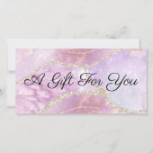 Geschenkgutschein für perlmuttfarbene Imitate (Vorderseite)