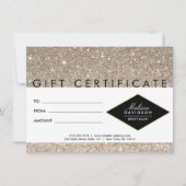 Geschenkgutschein für Platin-Glitzer und Glamour (Vorderseite)