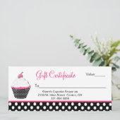 Geschenkgutschein für Polka Dot und Cupcake (Stehend Vorderseite)