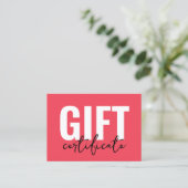 Geschenkgutschein für Red Logos Visitenkarte (Stehend Vorderseite)