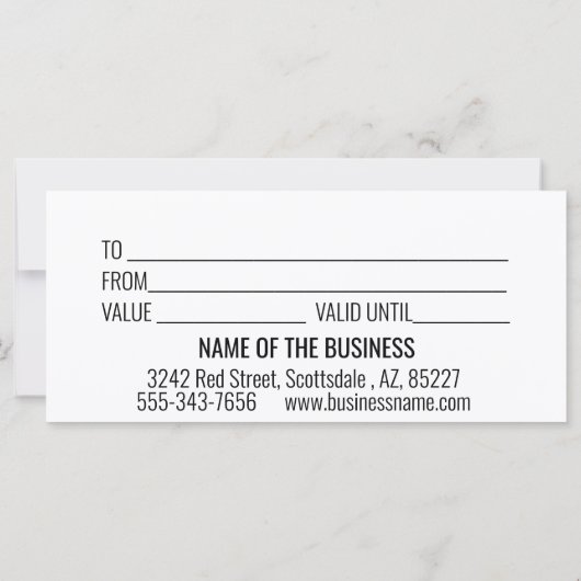 Geschenkgutschein für Reiten (Rückseite)