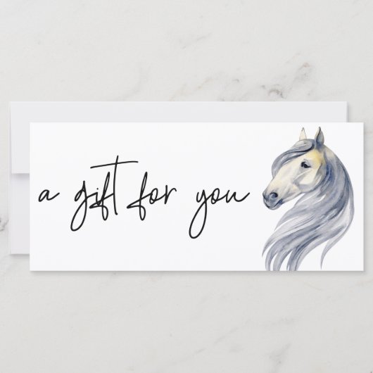 Geschenkgutschein für Reiten (Vorderseite)