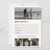 Geschenkgutschein für Retro-Typografie (Rückseite)