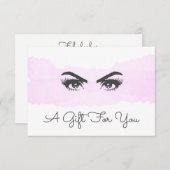 Geschenkgutschein für Rosa Aquarellfarben (Vorne/Hinten)