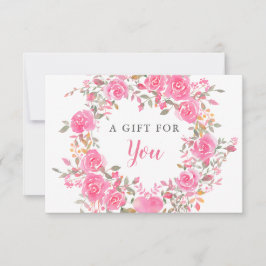 Geschenkgutschein für Rosa Flora Karte