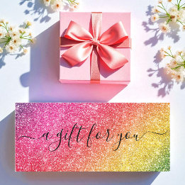 Geschenkgutschein für Rosa Gelben Glitzer