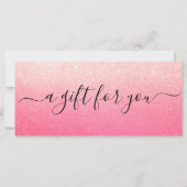 Geschenkgutschein für Rosa Glitzer (Vorderseite)