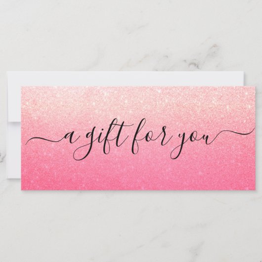 Geschenkgutschein für Rosa Glitzer (Vorderseite)