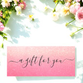 Geschenkgutschein für Rosa Glitzer