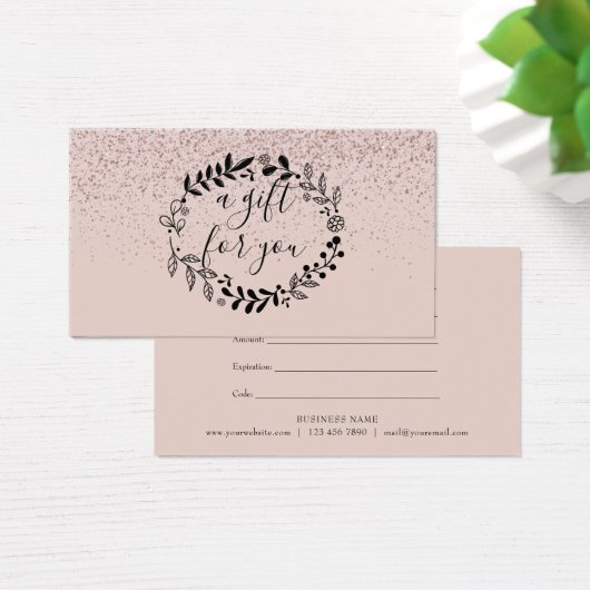 Geschenkgutschein für Rosa Glitzer Garland (Schreibtisch)