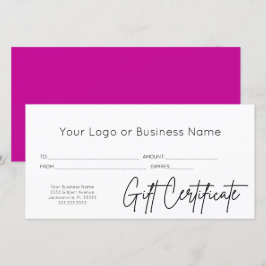 Geschenkgutschein für Rosa-Script-Logos