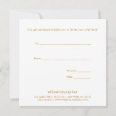 Geschenkgutschein für Rosa und Grüne Weihnachtsbau (Rückseite)