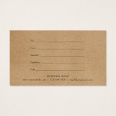 Geschenkgutschein für Rose Garland Rustic Kraft (Rückseite)