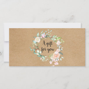 Geschenkgutschein für Rose Garland Rustic Kraft