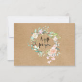 Geschenkgutschein für Rose Garland Rustic Kraft (Vorderseite)