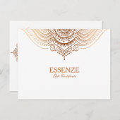 Geschenkgutschein für Rose-Gold-Spitzen Postkarte (Vorne/Hinten)