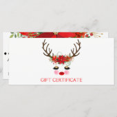 Geschenkgutschein für Rosy Cheeks Gold Eyes Rentie (Vorne/Hinten)