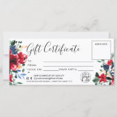 Geschenkgutschein für Rote Blüten (Vorderseite)