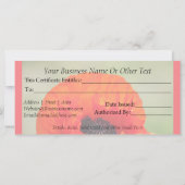 Geschenkgutschein für Rote Mohn-Blume (Rückseite)