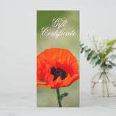 Geschenkgutschein für Rote Mohn-Blume (Stehend Vorderseite)
