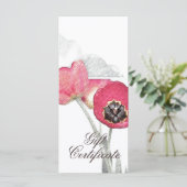 Geschenkgutschein für Rote Mohnblume Gezeichnet Bl (Stehend Vorderseite)